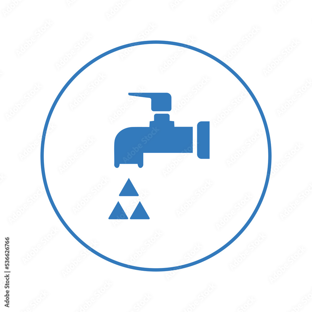 Kitchen water faucet tap icon | Circle version icon | Kitchen water faucet tap icon | Circle version icon |