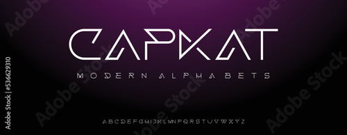  Sports minimal tech font letter set. Luxury vector typeface for company. Modern gaming fonts logo design.