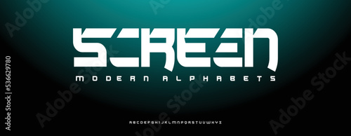  Sports minimal tech font letter set. Luxury vector typeface for company. Modern gaming fonts logo design.