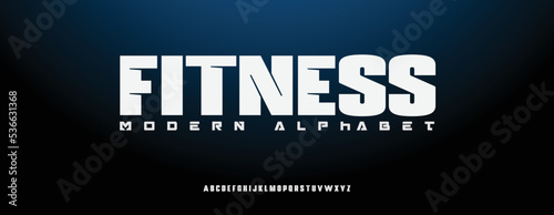 FITNESS  Elegant alphabet letters font and number. Classic Lettering Minimal Fashion Designs. Typography modern serif fonts decorative vintage design concept. vector illustration
