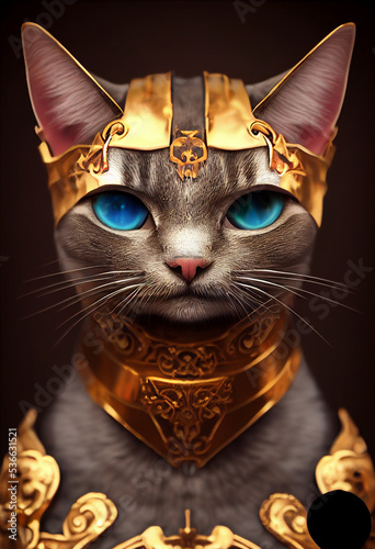 A Cat God Warrior AI Generated