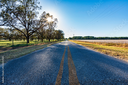 Empty road in rural America