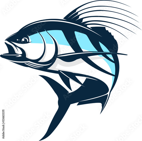 Photography Rooster Fish Illustration.