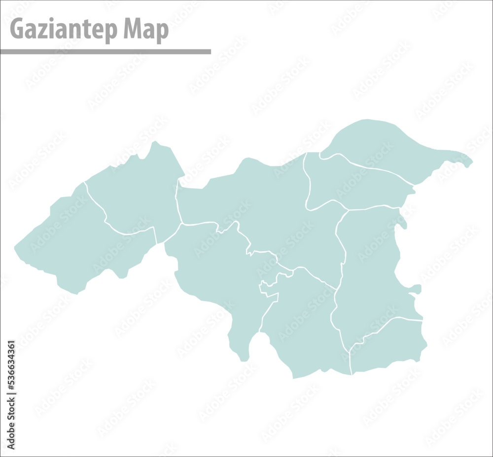 gaziantep map illustration vector city of turkey
