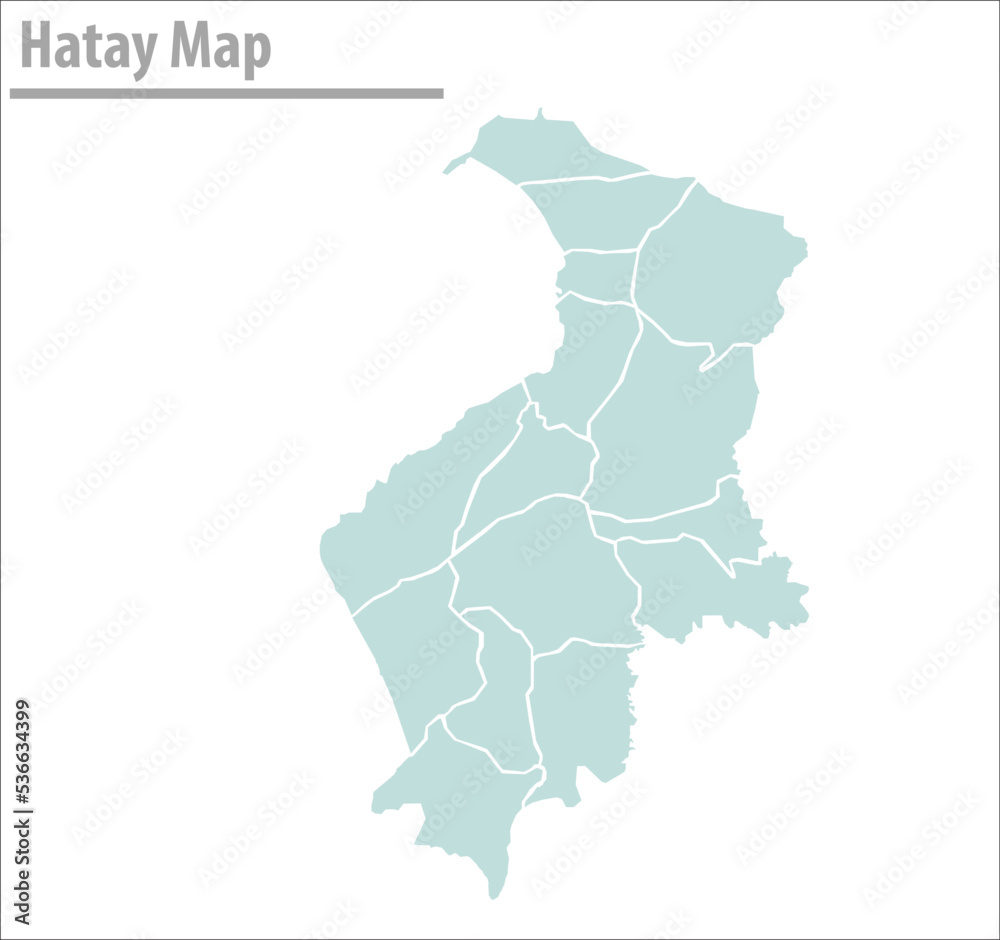hatay map illustration vector city of turkey
