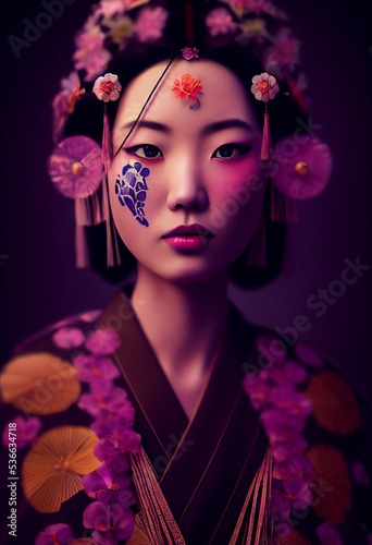 A Maiko Japanese Woman AI Generated