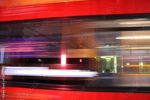 Bus with motion blur