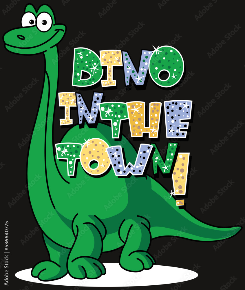 Obraz premium dinosaur t-shirt design for kids, dinosaur vector illustration