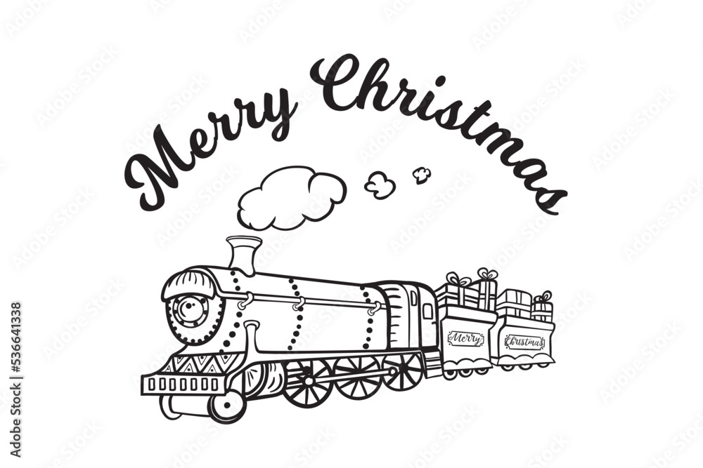 Christmas Train SVG, hoo Choo Train, Christmas Clip Art, Christmas
