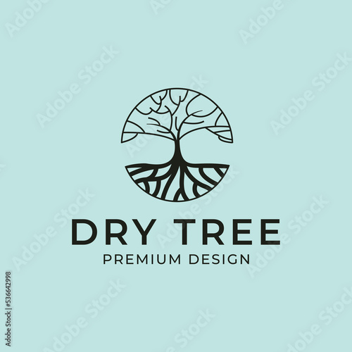 tree vintage vector logo symbol illustration design