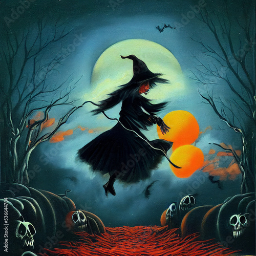 Witch on a Broomstick  photo