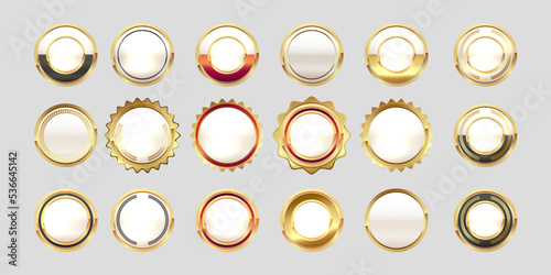 blank premium quality golden labels collection set