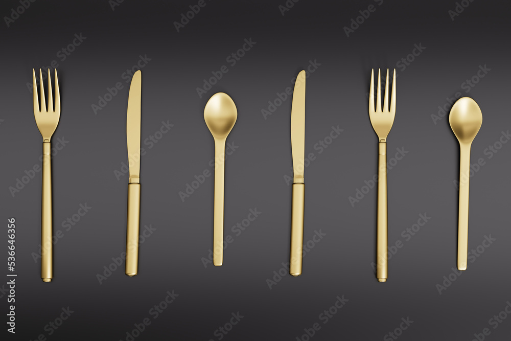 3d rendering different tableware picture 3d rendering different tableware picture