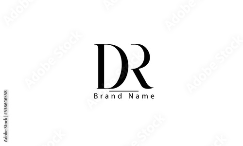 DR RD D R abstract vector logo monogram template photo