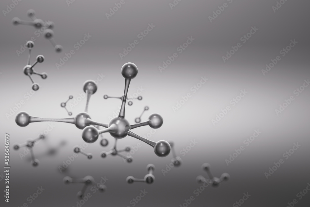 Obraz premium 3d rendering dna and molecule