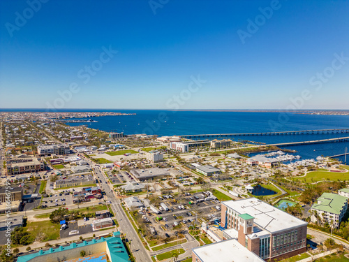 Aerial photo coastal scene Punta Gorda Florida USA