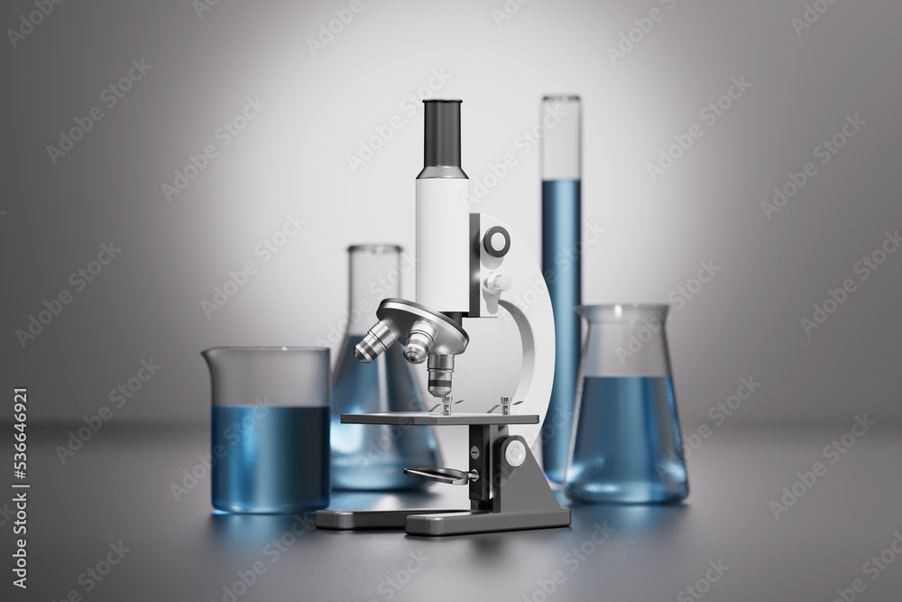 3d rendering microscope title picture 3d rendering microscope title picture