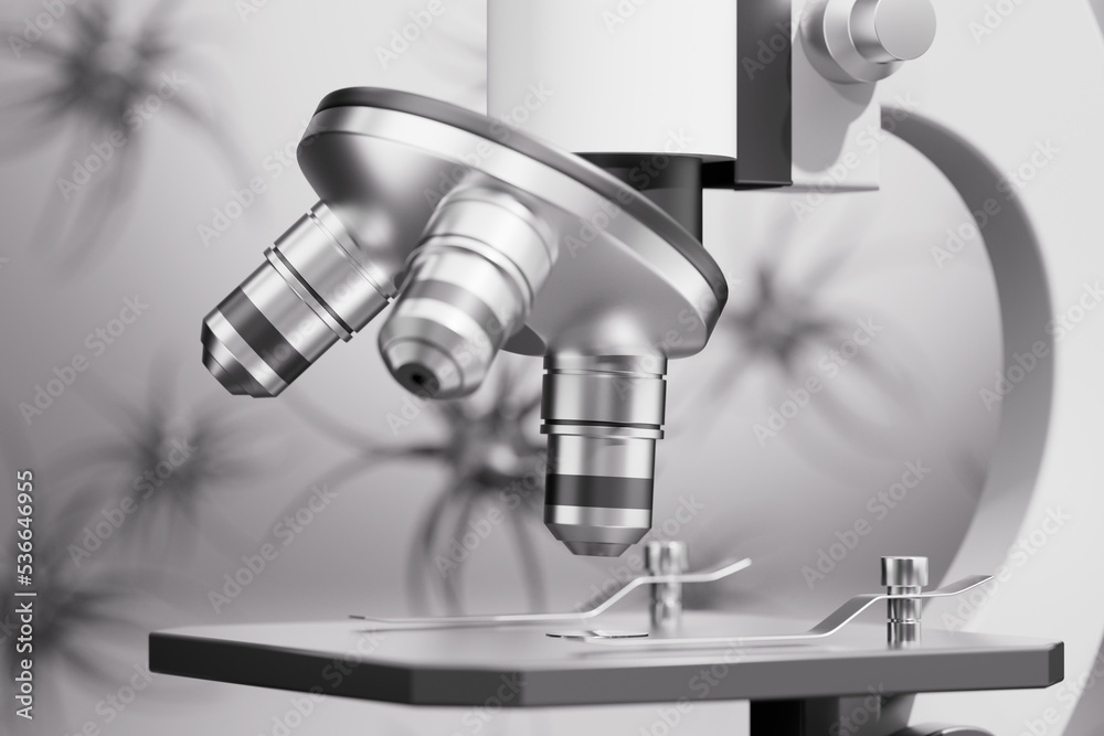 Fototapeta premium 3d rendering microscope title picture