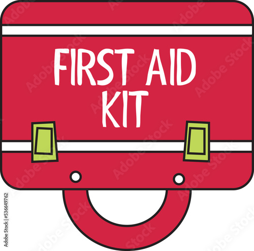 medical cartoon drawing Illustration of cotton. Medical cotton bar for First Aid Treatment Vector Illustration