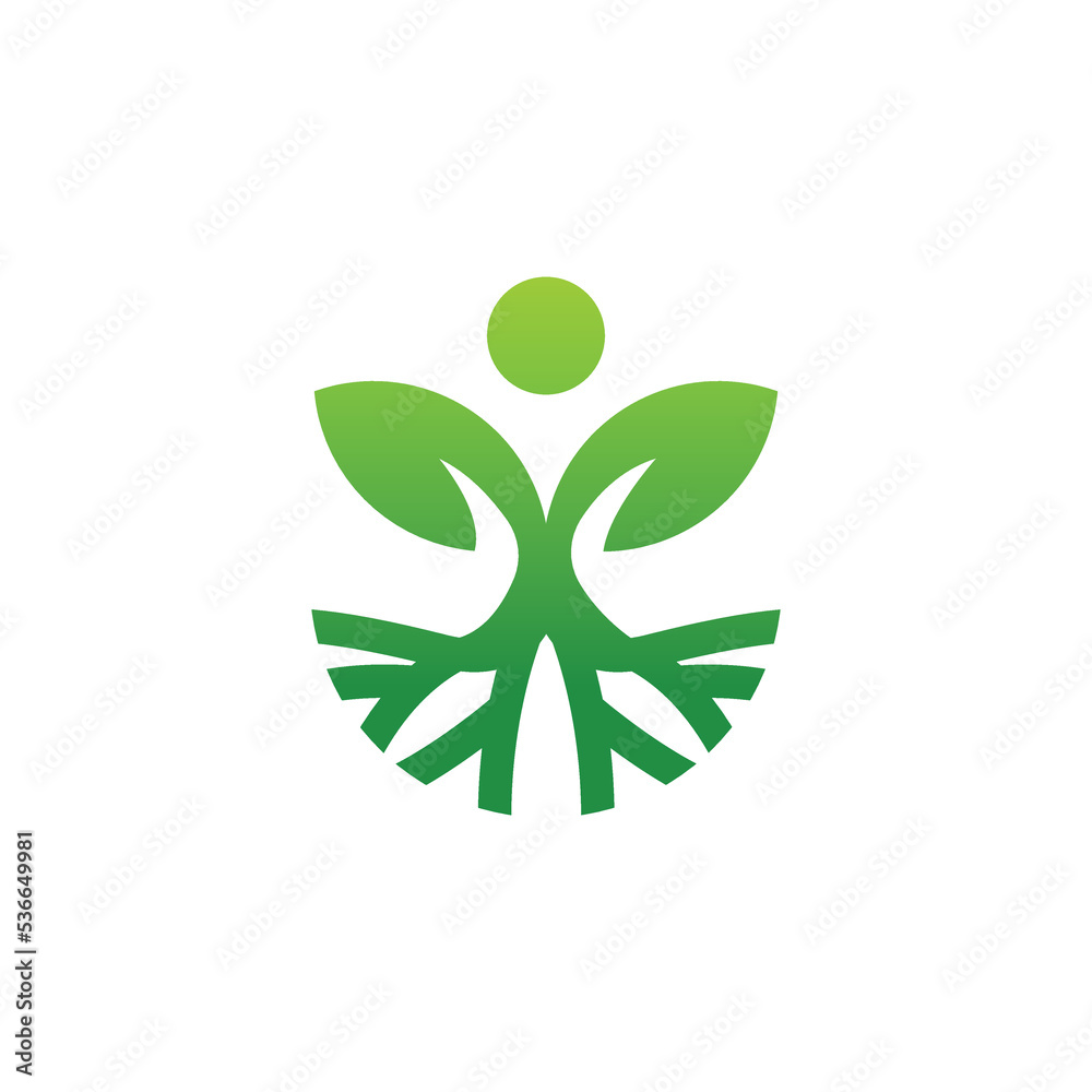 Tree logo design with people. Abstract tree logo design. Natural logo design Tree logo design with people. Abstract tree logo design. Natural logo design
