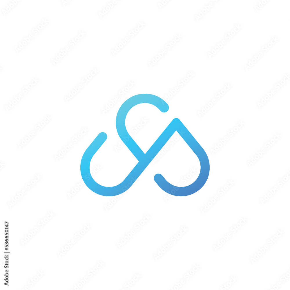 Abstract logo design. Letter A logo design