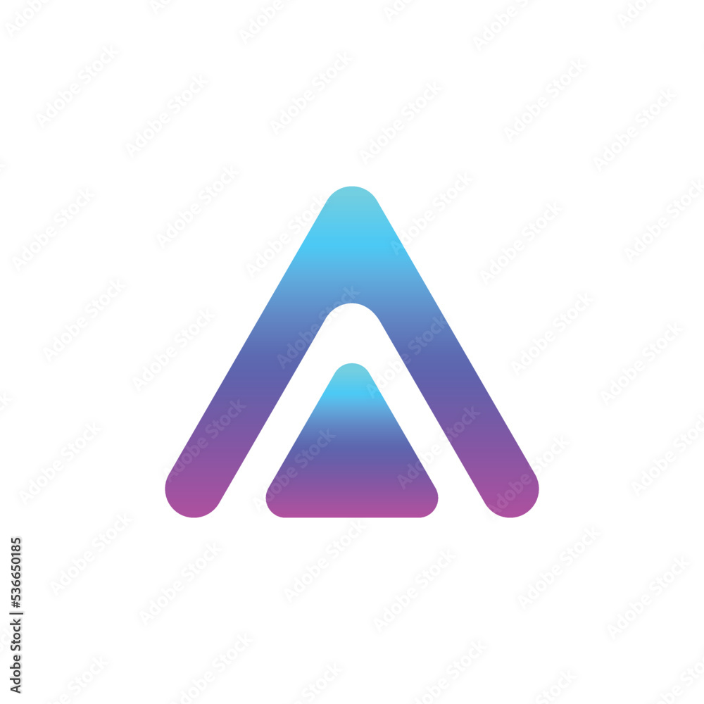 Concept letter A or triangle logo design. Abstract triangle logo design Concept letter A or triangle logo design. Abstract triangle logo design