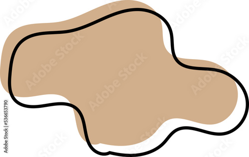 abstract organic Blob Shape in earth tone color