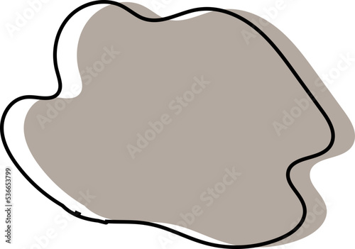 abstract organic Blob Shape in earth tone color