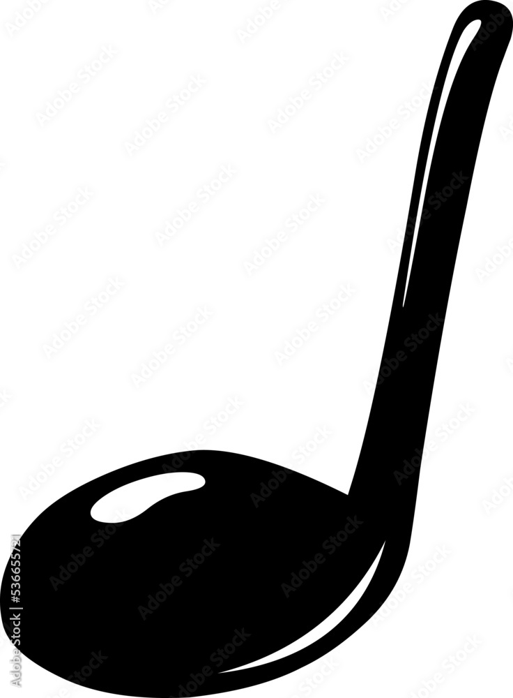 Vector illustration of bold music note Vector illustration of bold music note