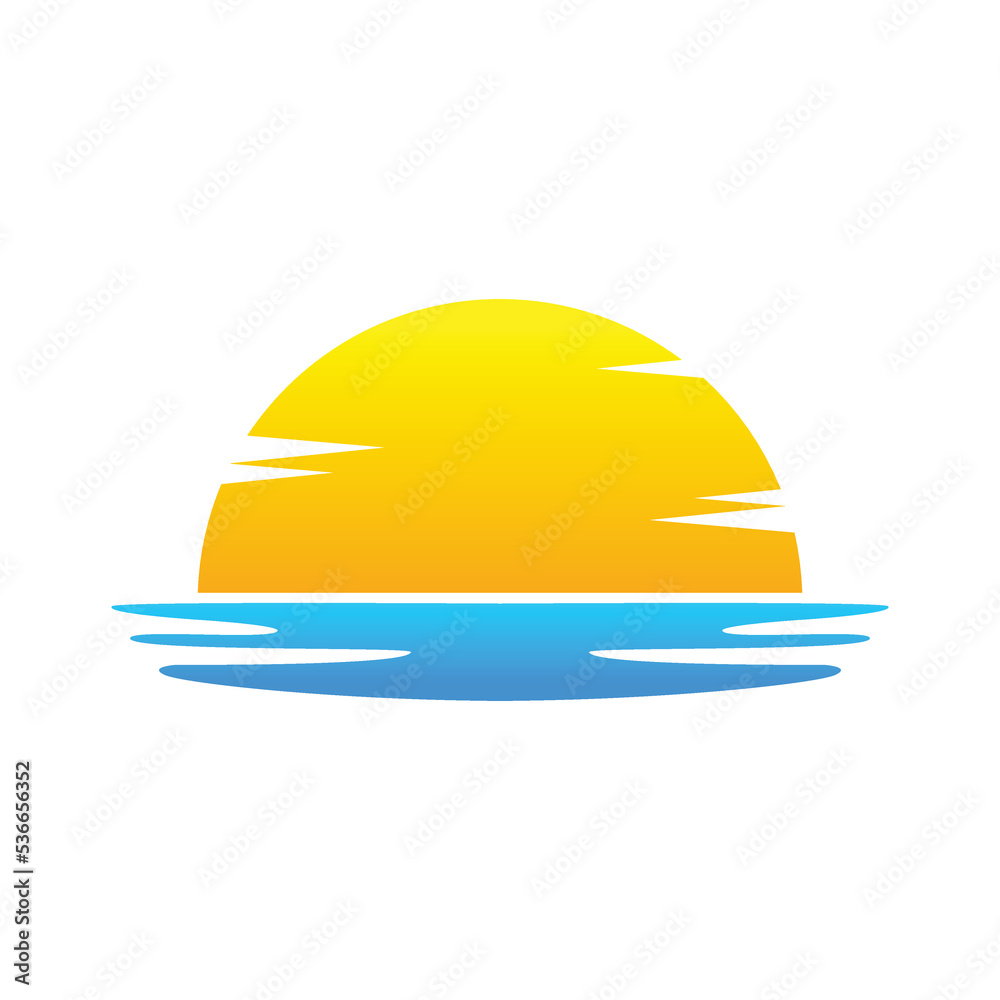 Beach logo design, Abstract beach logo design Beach logo design, Abstract beach logo design