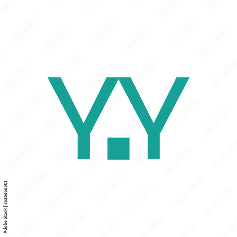 Letter Y in home shape. Abstract home icon in letter Y Letter Y in home shape. Abstract home icon in letter Y