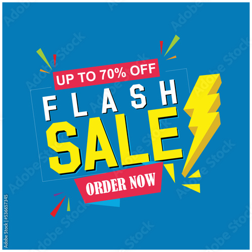Promotional flash sale banners. Discounts up to 70%. Suitable for use as a promotional design element or a blaring flash sale