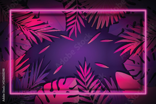 realistic neon lights lines background vector design