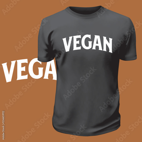 Vegan Lettering Design for Print Item