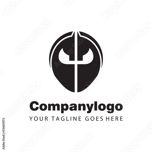 simple black mask hero for logo company photo