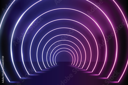 realistic neon lights lines background vector design