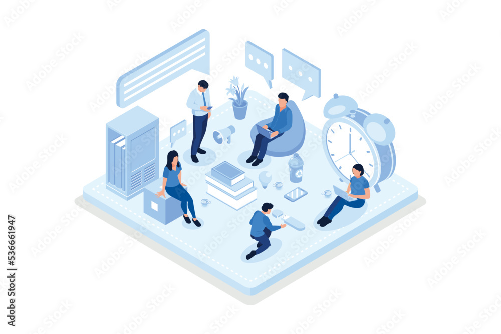 People team work together. Can use for web banner, infographics, hero images, isometric vector modern illustration People team work together. Can use for web banner, infographics, hero images, isometric vector modern illustration