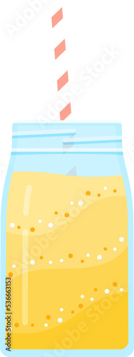 Vegeterian smoothie shake cocktail vector illustration. Set of glass jar with layers of sweet vitamin juice cocktail or protein shake for smoothies fitness bar design