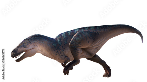 dinosaur king acrocanthosaurus. acrocanthosaurus dinosaur on a blank background PNG