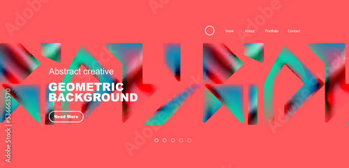 Fluid triangles minimal abstract background. Techno or business concept, pattern for wallpaper, banner, background, landing page