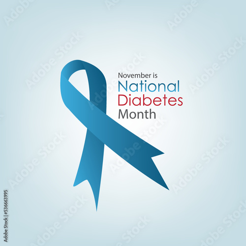 Vector Illustration of National Diabetes Month. Simple and elegant design