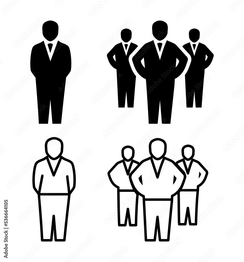 Team Icons Set In Flat Style Vector. Black Icon Vector Illustration. Group of People Icons Team Icons Set In Flat Style Vector. Black Icon Vector Illustration. Group of People Icons