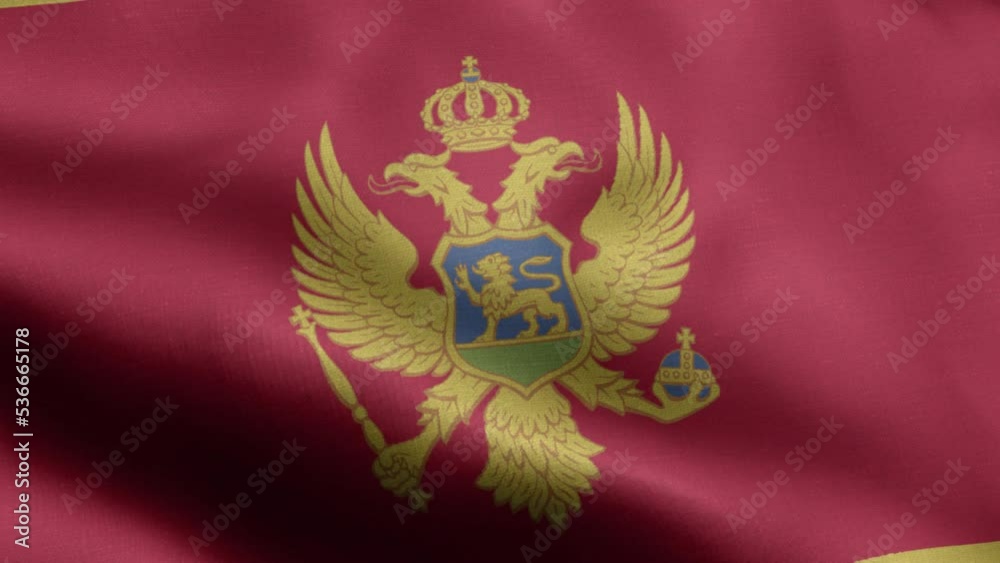 Flag Of Montenegro - Montenegro Flag High Detail - National flag Montenegro wave Pattern loopable Elements - Fabric texture and endless loop - Seamless loop - Highly Detailed Flag - The flag of Flag Of Montenegro - Montenegro Flag High Detail - National flag Montenegro wave Pattern loopable Elements - Fabric texture and endless loop - Seamless loop - Highly Detailed Flag - The flag of