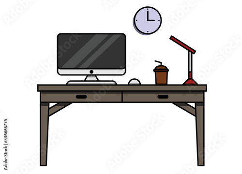computer on desk