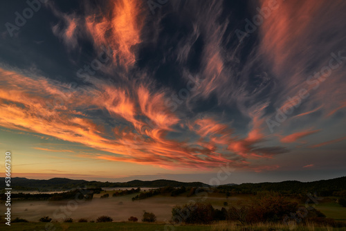 Sunset in the mountains, Banjscice Slovenia