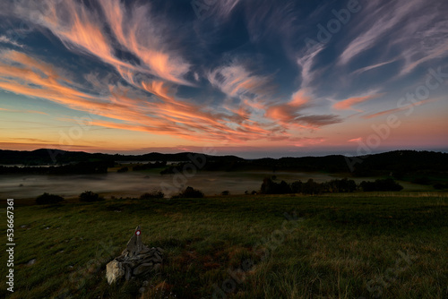sunrise over the field