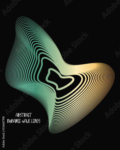 Cover design background, abstract line organic and color gradient pattern. Vector abstract dynamic wave lines ripple background. Retro and vintage style with colorful lines. Background vector. 