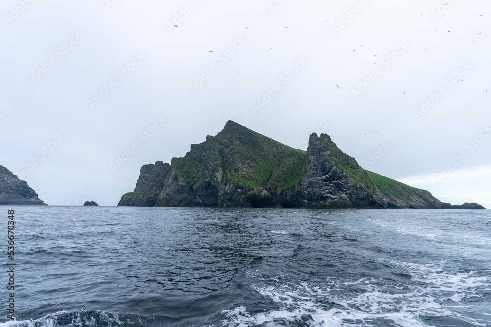 Boreray Sea Stacks at St Kilda Scotland west of the Outer Hebrides