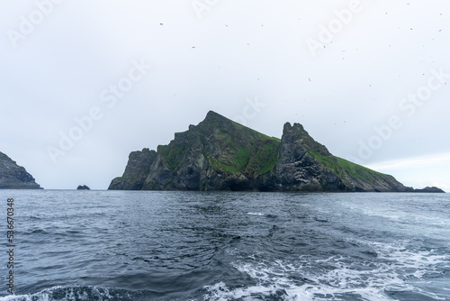Obraz na płótnie Boreray Sea Stacks at St Kilda Scotland west of the Outer Hebrides w salonie