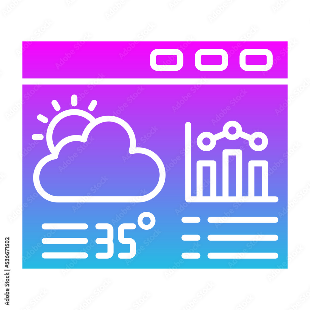 Forecast Analytics Glyph Gradient Icon Forecast Analytics Glyph Gradient Icon